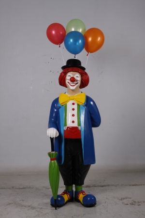Clown with umbrella and balloons JR 180169