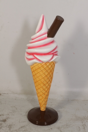 Standing Waffle Cone with Flake Red Sauce 4ft (JR 0045rs)