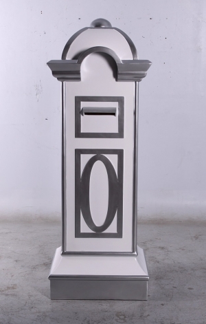 Mailbox- White and Silver (JR 0056)