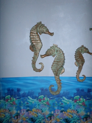 Seahorse (set of 2) 34" wall decor (JR 140056)