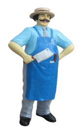 Butcher 6ft -Blue apron -JR 100117B - Thumbnail 01