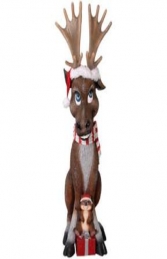 Funny Moose 5ft Sitting with Gifts (JR 110002) - Thumbnail 01