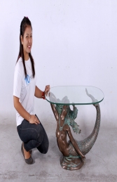 MERMAID TABLE WITH GLASS TOP JR 130096 - Thumbnail 02