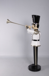 Toy Soldier with Trumpet 6ft - white, gold & black (JR 140007WGB) - Thumbnail 03
