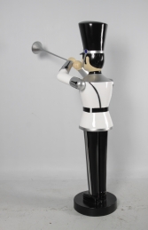 Toy Soldier with Trumpet 6ft - Silver, White & Black (JR 140007SWB) - Thumbnail 02