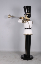 Toy Soldier with Trumpet 9ft - White, Gold & Black (JR 140008WGB) - Thumbnail 02