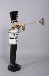 Toy Soldier with Trumpet 4ft- White, Gold & Black (JR140009WGB) - Thumbnail 02