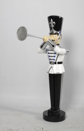 Toy Soldier with Trumpet 4ft- White, Silver & Black (JR140009WSB) - Thumbnail 02