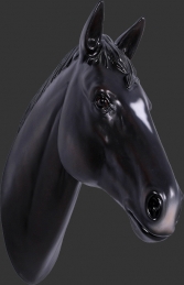 Horse Head - Black (JR 150090bl) - Thumbnail 01