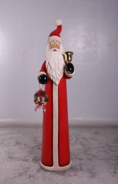 Skinny Santa with Bell and Wreath - 6ft (JR 160156)