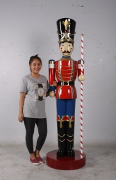 Toy Soldier with Baton 6.5ft - Red & Blue  (JR 170164RB) - Thumbnail 01