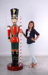 Toy Soldier with Baton 6.5ft - Red & Green (JR 170164G) - Thumbnail 01