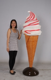 STANDING 6FT WHIPPY ICE CREAM NO FLAKE - STRAWBERRY SAUCE JR 180159S - Thumbnail 02
