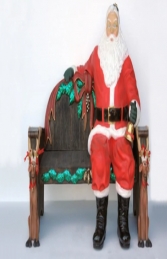 Santa sitting on Bench lifesize (JR 2465A+B) - Thumbnail 01