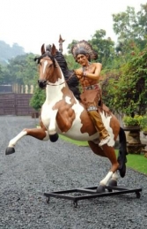 Indian Horse with Metal Base (JR 2570) - Thumbnail 02