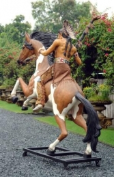 Indian Warrior Chief on Horseback (JR 2570-72)	 - Thumbnail 02
