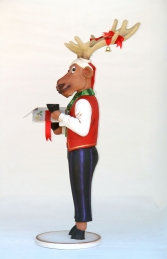Funny Reindeer Male with Christmas Box 6ft (JR IW) - Thumbnail 02
