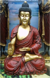Buddha Sitting Gold 3.5ft (JR AASBG) - Thumbnail 01