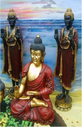 Buddha Sitting Gold 3.5ft (JR AASBG) - Thumbnail 02