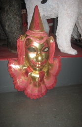 Buffone Mask - Red & Gold 3ft (JR 2731-A)