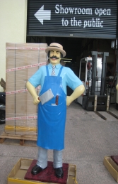 Butcher 6ft -Blue apron -JR 100117B - Thumbnail 02