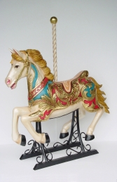 Carousel horse with metal base 4.5 ft - JR 2055 - Thumbnail 02