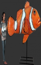 Giant Clown Fish on Metal Stand (JR 100088) - Thumbnail 03
