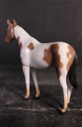 Horse Standing - Brown & White 3ft (JR 100011b) - Thumbnail 02