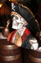 Pirate Skull Bust Captain Hook (JR 2435) - Thumbnail 02