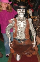Skeleton Cowboy Figure-Head 4ft (JR 2457) - Thumbnail 01