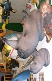 Rhino Head Baby (JR 2537) - Thumbnail 02