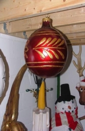 Christmas Decor Ball White w/Red 1.5ft (JR 1193-E) - Thumbnail 02