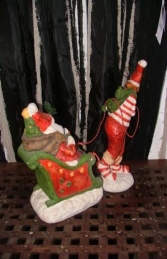 Christmas Reindeer with Santa & Sleigh 16" (JR PP8059) - Thumbnail 03