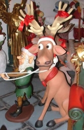 Funny Reindeer pulled by Elf (JR EG) - Thumbnail 03