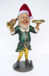 Elf Butler with Bell & Tray 3ft (JR 2236) - Thumbnail 01