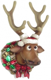 Funny Xmas Reindeer Head (JR 2261) - Thumbnail 01