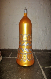 Christmas Decor Bell Gold w/Silver (JR 1189-B)