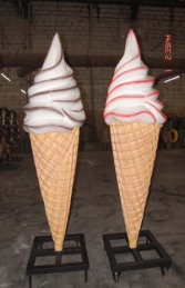 Standing 6ft Whippy Waffle Cone Carpigiani Red (JR WC6-CR)    - Thumbnail 03