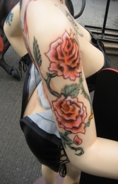 Tattoo Girl with menu board 6ft (JR 2768) - Thumbnail 03