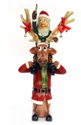 Elf on back of funny Reindeer (JR HW) - Thumbnail 01