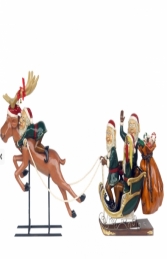 Elves with Santa, Sleigh and Reindeer (JR HY) - Thumbnail 01