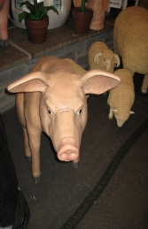 Pig Large Sitting - Pink (JR 020505P) - Thumbnail 02