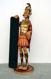 Roman Soldier Figure with Menu-board 5.5ft (JR 1863)