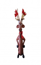 Funny Reindeer sitting with crossed legs (JR S-015) - Thumbnail 02
