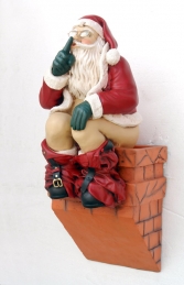 Santa at Rest on Chimney (JR 2395)