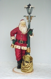 Santa with Lamp post life size (JR 1749)