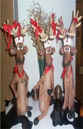 Funny Reindeer standing hands on hips (JR 2317) - Thumbnail 02