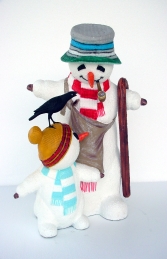 Snowman with Child and Bird 2.5ft (JR 1972) - Thumbnail 01