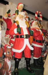 Santa with Elf Girl 7.7ft (JR 2735)