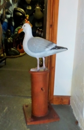 Seagull on Mooring Bollard (JR 130088) - Thumbnail 02